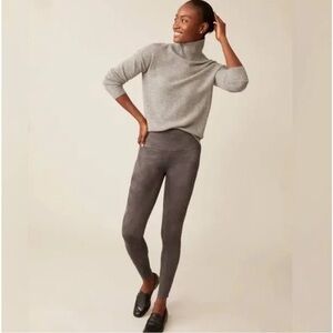 J. McLaughlin Grey Faux Suede Lori Leggings NWT XS